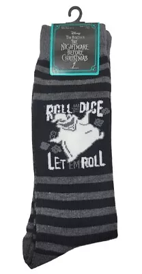 Disney The Nightmare Before Christmas Roll The Dice Mens Crew Socks Size 10-13 • $6.98