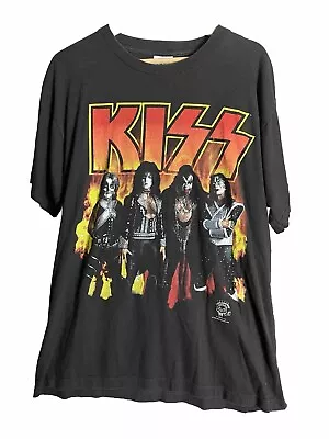 Vintage Kiss Alive Worldwide Tour T-Shirt 96 97 Band Tee Size L • $85