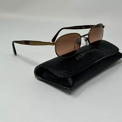 Serengeti 6677Raven Sunglasses Gold Near Perfect Chip On Lens See Picture • $200