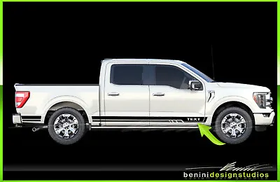 Door Racing Side Rocker Stripes 2 Fits- 2015-2020 2021 And Up Ford F-150 F150 • $54.99