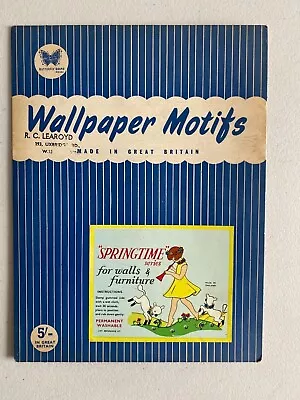 Vintage 1950s SPRINGTIME Gummed Wallpaper Motifs For Walls And Furniture • £20