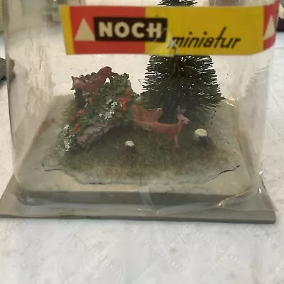 NEW Miniature Winter Scene: Deer Family Feeding In The Woods By Noch WestGermany • $15