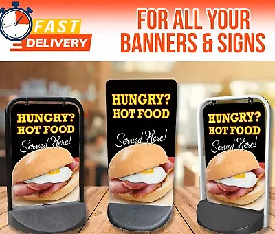 HOT FOOD Bacon And Egg Swinger PAVEMENT SIGN Cafe DISPLAY Kiosk Sign A BOARD • £79