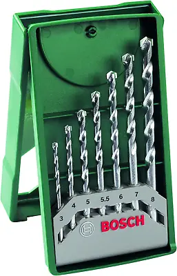 Bosch 7pc. Mini-X-Line Masonary Drill Bit Set For Masonary Ø 3-8 Mm • £7.44