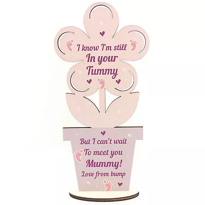 Mummy To Be Gifts From Bump Wooden Flower Gift For Mum Mummy Baby Gifts • £3.99