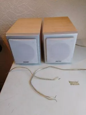 Hitachi Micro Bookshelf Stereo Speakers 1-Way 30watts 8ohm Working • £18