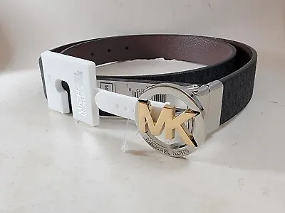 Michael Kors Reversible Monogram MK Logo Female Faux Leather Waist Belt  New  • $26.24