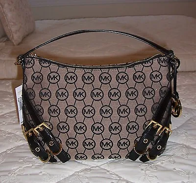 NWT Michael Kors Grayson Med Convertible Shoulder Bag Monogram Logo Jacquard  • $289.95