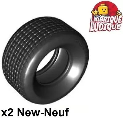 LEGO 2x Tire 81.6x44 R Slick Smooth Cleated Tumbler Black/Black 18450 New • $50.50