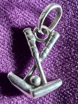 Rare Links Of London Charm Hallmarked Polo Croquet Hockey Sport • £55