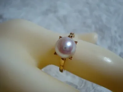 Authentic  MIKIMOTO  K18 7.8mm Akoya Pearl Ring • $429