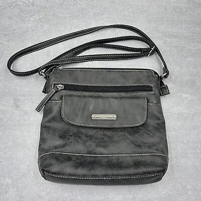 Rosetti Gray Purse Handbag Crossbody Bag Adjustable Strap Multi Pocket Polyvinyl • $15.44