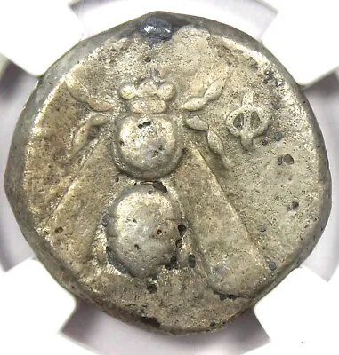 Ionia Ephesus Silver AR Tetradrachm Bee Stag Coin 300 BC - Certified NGC Fine • $612.75