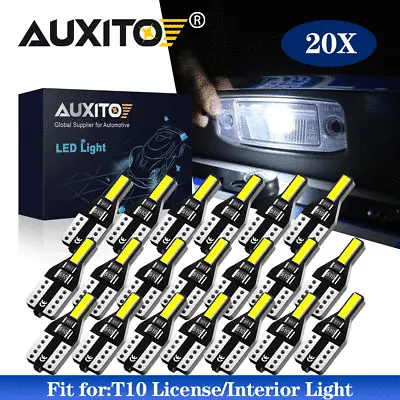 20x AUXITO T10 LED License Plate Light Bulbs 6000K White 168 2825 194 For Ford • $10.99