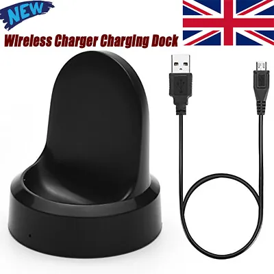 For Samsung Galaxy Watch Gear S2/S3 Wireless USB Charger Charging Dock 42mm/46mm • £10.18