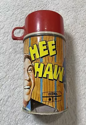 Vintage Thermos Metal 1970 Hee Haw Buck Owens And Roy Clark Thermos Only • $15