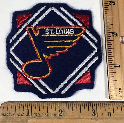 $7.25 • Buy Vintage Saint St. Louis Blues Logo Felt Embroidered Patch NHL Ice Hockey 1990s