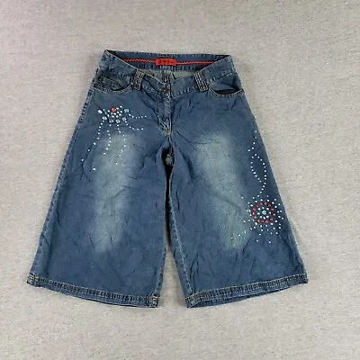 R B Jeans Sz 8 Retro Wide Leg Festival Boho Embellished Crazy Y2K 90s • £22.60