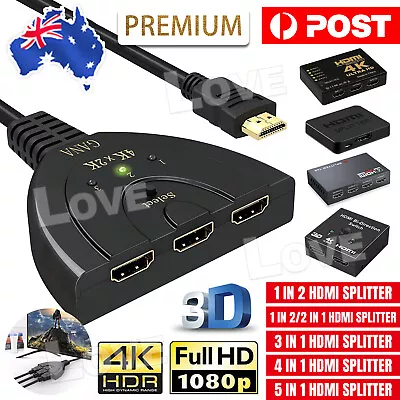 HDMI Splitter 1 In 2 Out Cable Adapter Converter 1080 Multi Display Duplicator A • $5.85