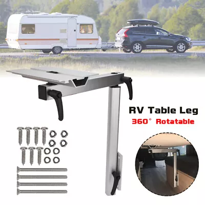 Adjustable Table Leg Set 360° Swivel For Marine Caravan RV Aluminum Alloy Silver • $95