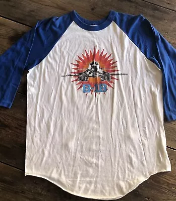 Vintage 80’s B-1B Bomber T-shirt Shirt Tee 1980’s Military Airforce Navy Army • $59.99