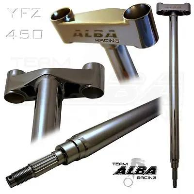 YFZ 450  06 & UP  Steering Stem  +1   Chromoly Chromed  Alba Racing    650 • $130