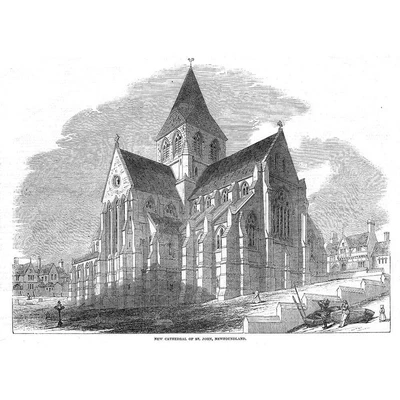 £9.99 • Buy CANADA Newfoundland Cathedral Of St John - Antique Print 1849