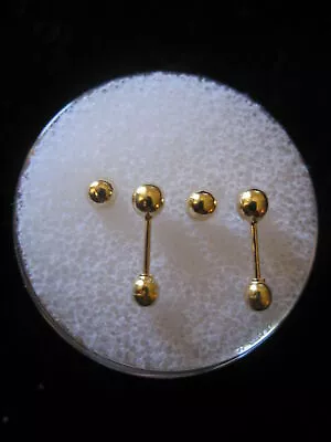 Earrings 3mm Child Screw Back Ball Studs 14k Yellow Gold • $29.99