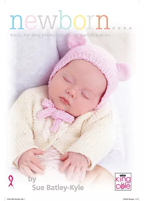 King Cole Newborn Baby Book 1 Knitting Pattern Book By Sue Batley-Kyle • £6.50