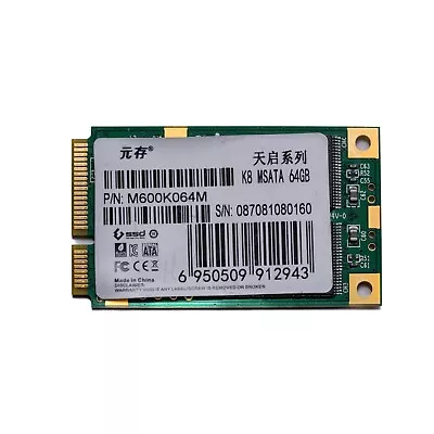 £8.99 • Buy Yansen Sata SSD M600K064M K8 MSATA 64GB SSD Solid State Drive