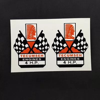 TECUMSEH ENGINE 4 HP DECALS Vinyl STICKERS For Mini Bike Go Kart Mower • $4.69