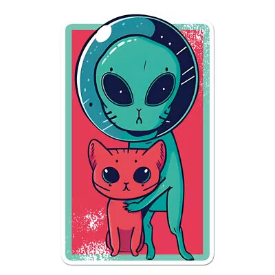 Alien Cat Vinyl Decal Sticker - Ebn9594 • $3.45