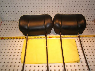 Mercedes W201 190E 16V Cosworth Front Seat Leather Black Head 1 Set Of 2 Rests  • $565