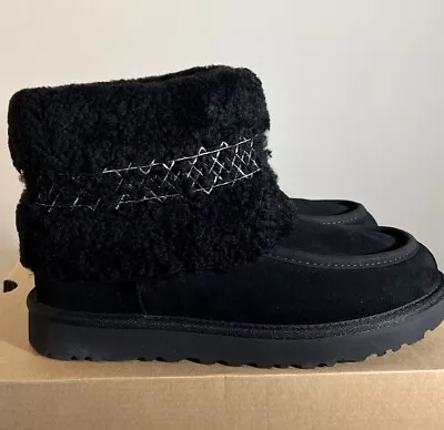 Ugg Mini Ugg Braid 1148930 Black Size 9 Woman's Boots (100% Authentic) Brand New • $99.99