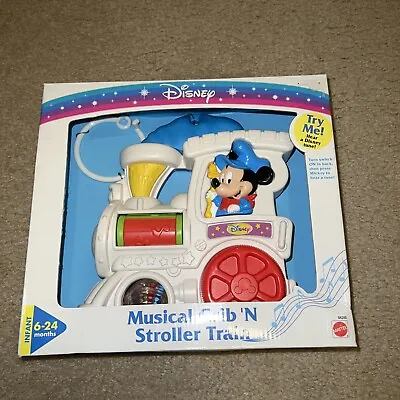 Disney Mickey Mouse Musical Crib ‘N Stroller Train Mattel 6-24 Months Vintage • $44.99