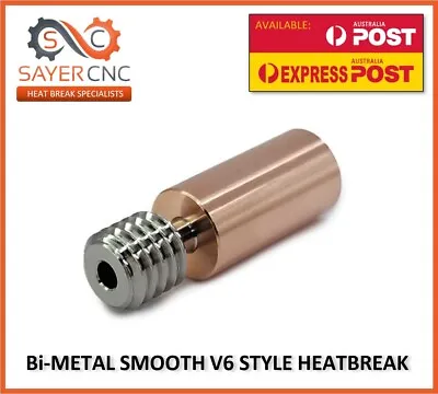 E3D V6 Compatible Bi-Metal Copper Smooth Heat Break Premium Upgrade 1.75MM • $13.95