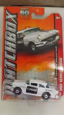 2012 Matchbox White '56 Buick Century Police Car MBX Heroic Rescue 18/120 • $7.07