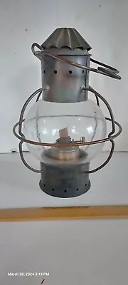 Antique Copper And Bronze Onion Globe Oil Lamp/ Lantern • $60