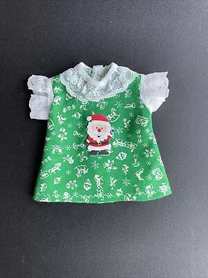 12  Inch Doll Clothes Baby Alive Green Santa Claus Holiday Christmas Dress • $6.25