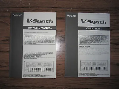 $59 • Buy Roland V-Synth Manual & Quick Start Guide Brochure Yamaha Korg Synthesizer 61