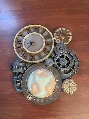 Design Toscano Gears Of Time Steampunk Wall Clock Sculpture Medium Full Color • $49.99