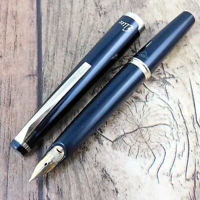 Pilot Elite Script 18k Gold Black Fountain Pen Vintage Black Japan Made A177-2 • $85