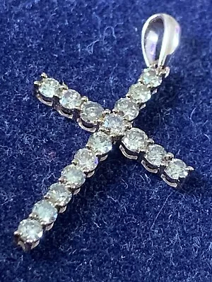 9ct Rose Gold Diamond Cross Pendant • £182