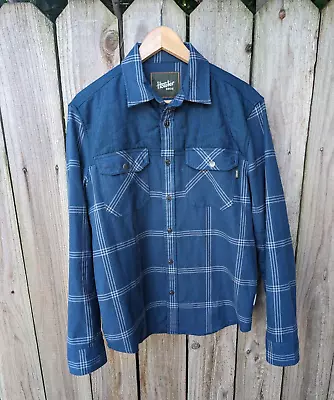 Howler Brothers Quintana Quilted Flannel Shirt Las Cruces Plaid Middy Blue Small • $49.99