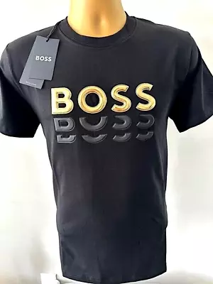 Hugo Boss- Unisex Black T-shirt Bubble Logo- SHIPS FREE/PRIORITY! S M LXLXXL • $89.99