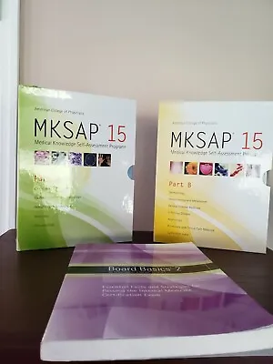 $70 • Buy MKSAP 15: Medical Knowledge Self-Assessment Program Parts A ,B & Board Basics 2
