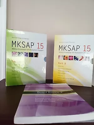 MKSAP 15: Medical Knowledge Self-Assessment Program Parts A B & Board Basics 2 • $60