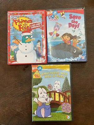 Lot Of 3 Kid's DVD'S Dora Max& Ruby Phineas & Ferb • $8.99