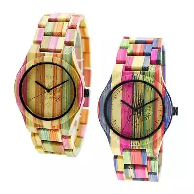 Bewell Handmade Colorful Bamboo Wood Watch  Fashion WristWatch • $63.88