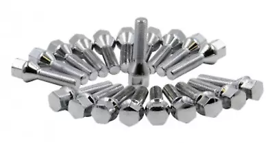 10x Extended 14x1.5 Lug Bolts | 40mm Shank | Chrome | Cone / Conical | VW & Audi • $23.99